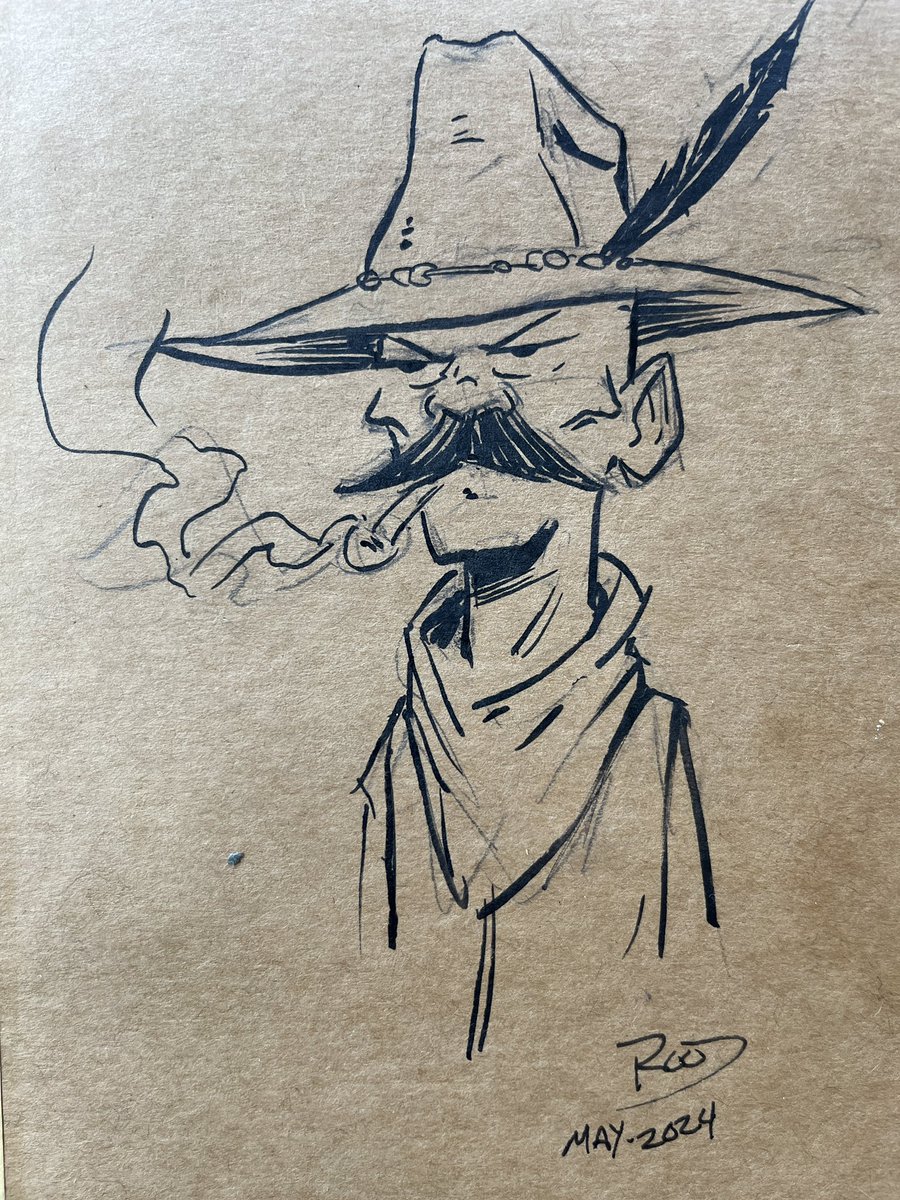 New sketchbook, new cover sketch… #Sheppard #art #western #horror #comics #sketchbook