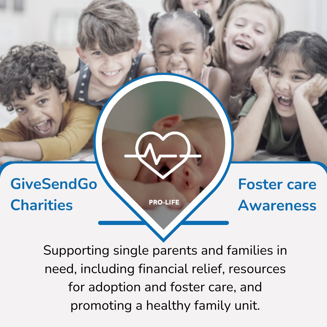 To celebrate Foster Care Awareness month we are highlighting our Pro-Life Giver Army cause! Funds go towards covering adoption & foster care costs, and supporting families in need. Join our Giver Army today to support and celebrate Foster Care Awareness! givesendgo.org/giver-army/