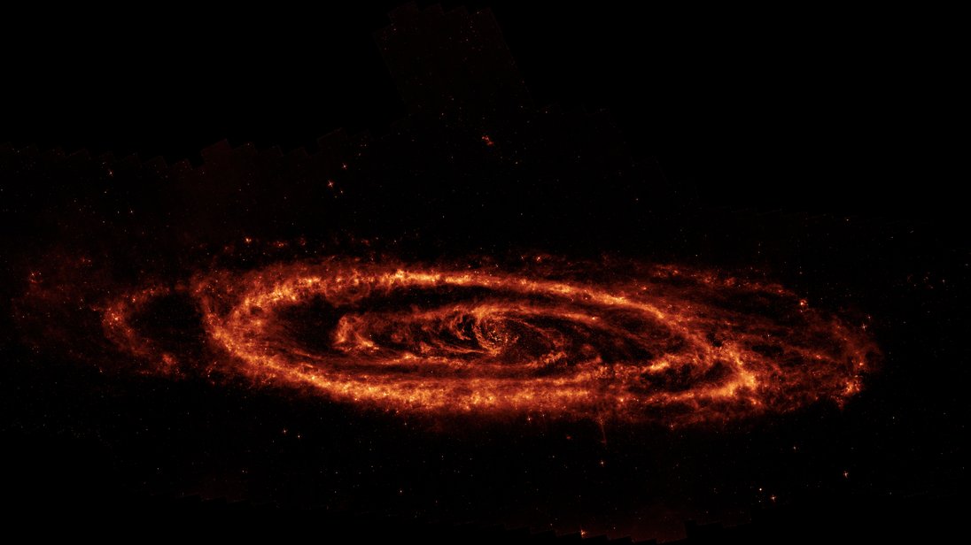How does a black hole eat? The Andromeda Galaxy, our cosmic neighbor, is fed by rivers of galactic dust that flow into the supermassive black hole at its center. This tasty treat dropped just in time for #BlackHoleWeek. go.nasa.gov/3wjhjW9