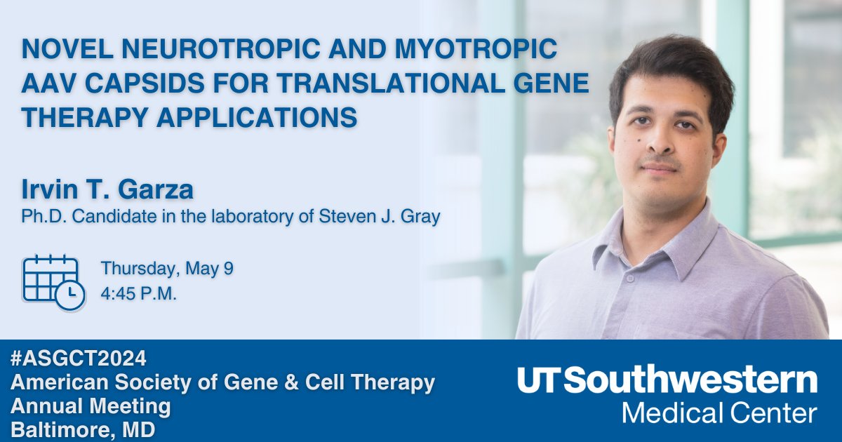 Discover the latest on viral vectors for gene therapy from @UTSWMedCenter's @Irvin_TGarza. #ASGCT2024