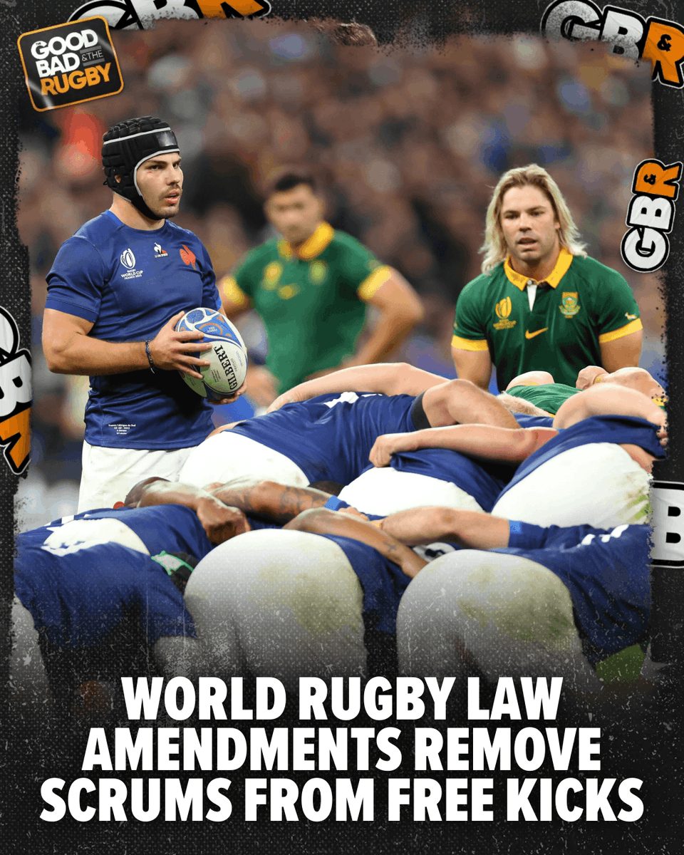 Calling a scrum from the mark is no more as World Rugby introduces new law changes! 🧑‍⚖️ Crocodile rolls are banned, and players will no longer be put onside when an opposing player catches a kick in open play & runs five metres/passes, and must instead 'attempt to retreat'.