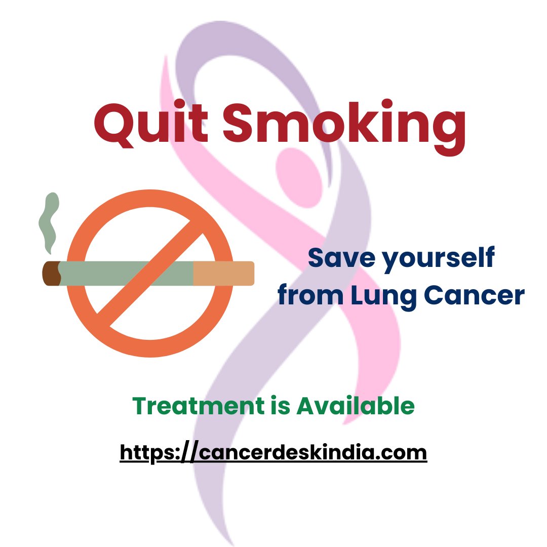 Quit Smoking!!! Treatment is available: cancerdeskindia.com
#CancerAwareness #cancerprevention #lungcancer #Cancer #cancerdeskindia #cancertreatment