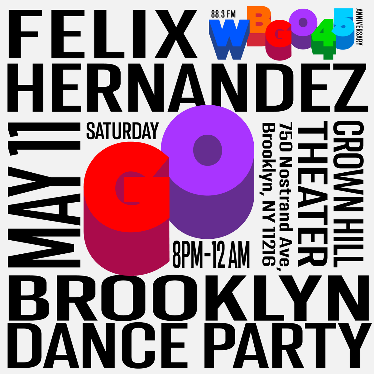 Join Rhythm Revue host DJ @Felix_RRevue this Saturday in Brooklyn for a night of fun, friends, music and dance! We're celebrating 45 years of WBGO the best way we know how—with a dance party!​ Grab your tickets today and let's make it a night to remember. eventbrite.com/e/wbgo-birthda…