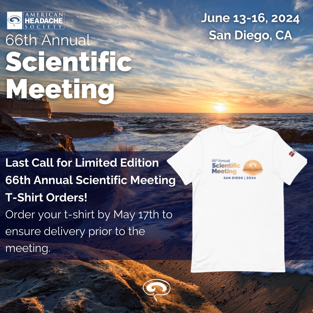 Last call! Friday, May 17th is the last day to order your exclusive 2024 #AHSAM t-shirt to ensure delivery prior to the meeting. All purchases support AHS research, advocacy, and education initiatives. Place your order here: Bit.ly/ShopAHS