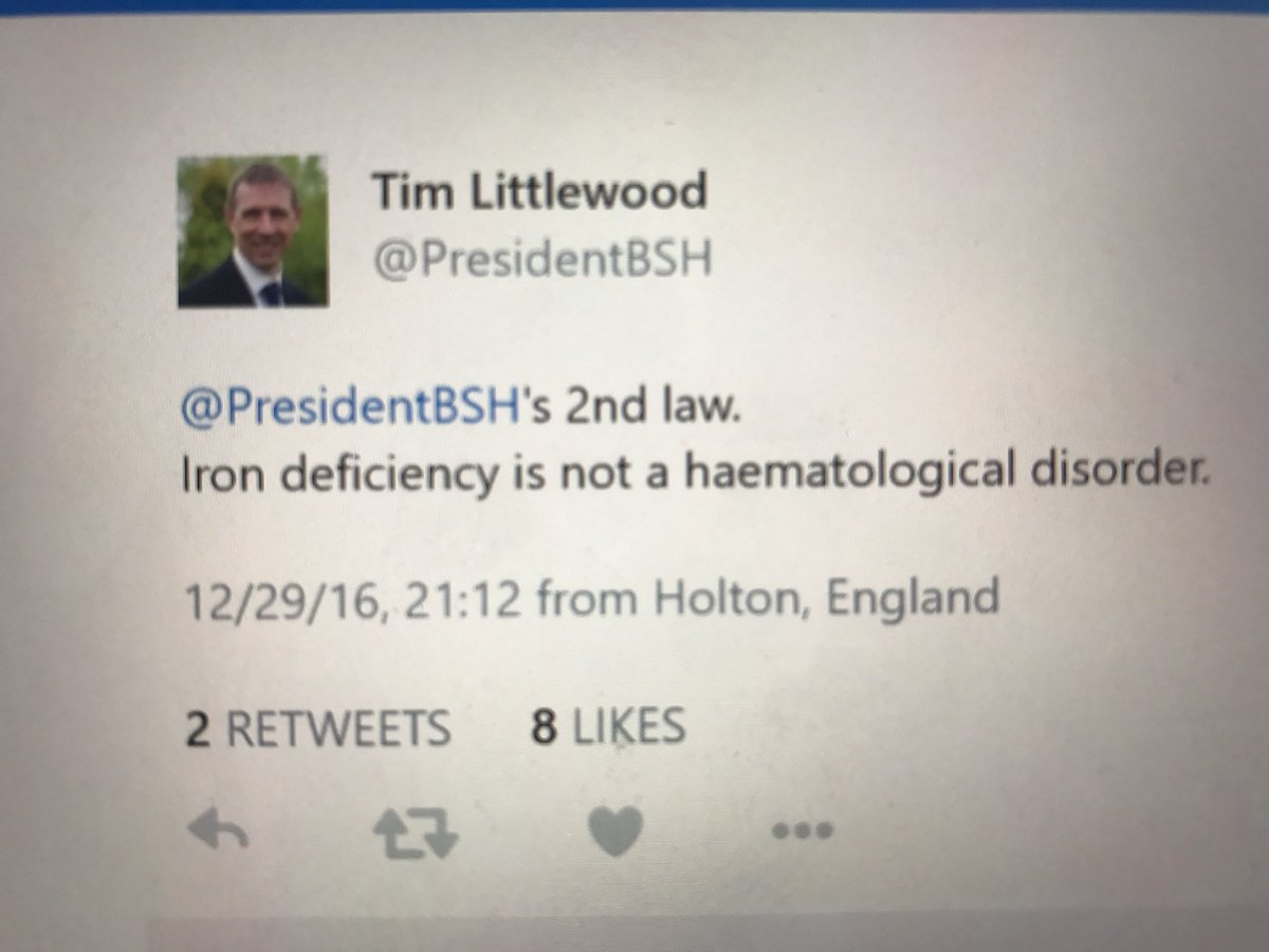 Times are changing - slowly - we need all doctor and haematologists to recognise and treat iron deficiency