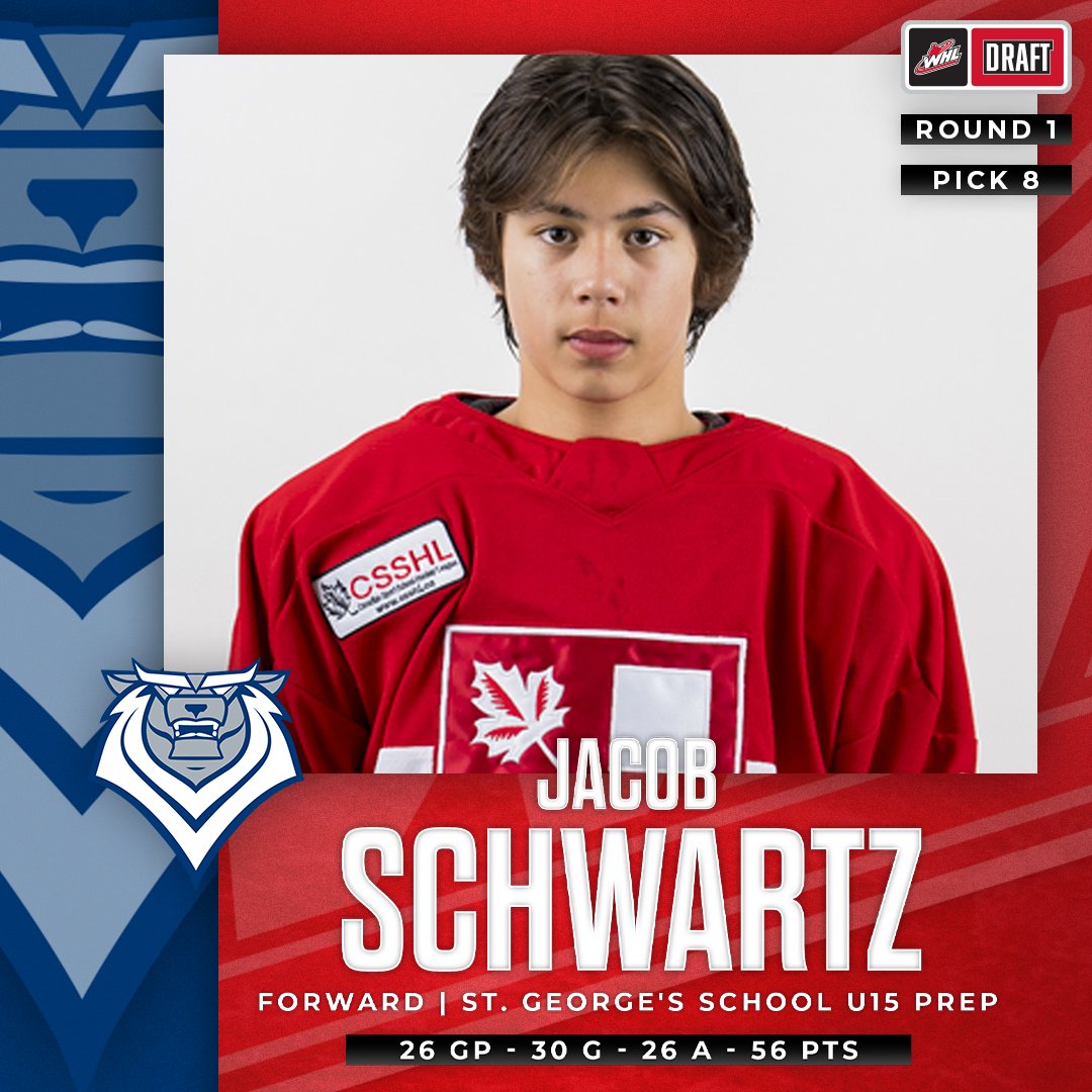 With the eighth overall selection at the 2024 #WHLDraft, the @victoriaroyals select Jacob Schwartz from the @ATHLETICSaints.