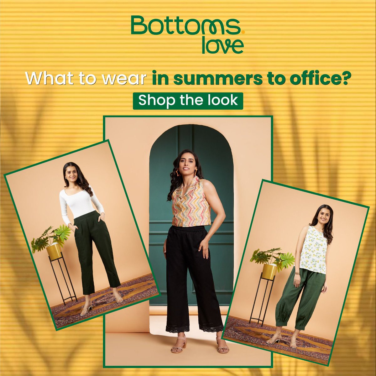 Don’t make office wear boring! 🙈

This summer level up your bottom wear with @bottoms.love and step into the summer with some cute outfits☀️🥰
.
.
.
.
.
.
.
#bottomwear #fashion #onlineshopping #tops #jeans #clothes #trending #trendy #womenswear #style