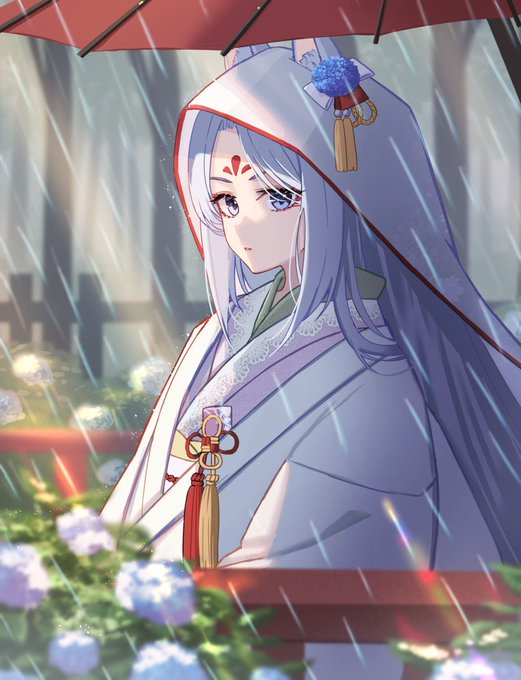 6月ですか...ウェディングドレスはすんごい凝ったものを描いた経験はないですが白無垢は好き好んで描いてました。( ˇωˇ ) 