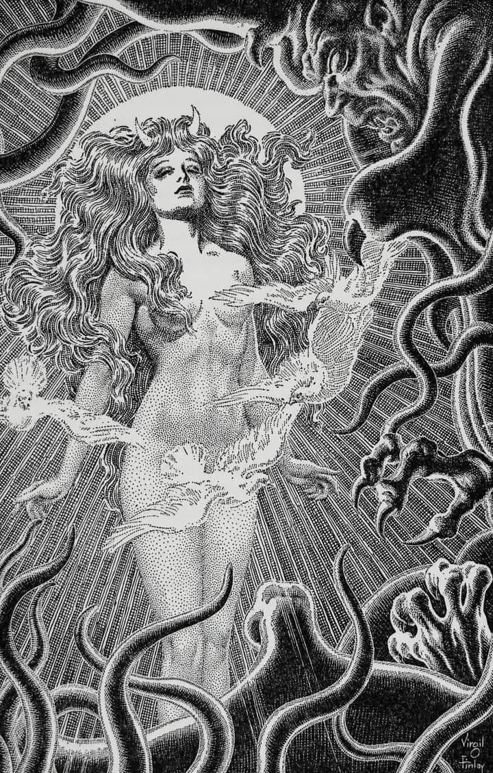 'The Ship of Ishtar' (1949) by Virgil Finlay