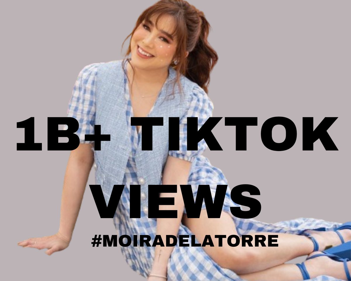 #moiradelatorre has already surpassed more than 1 BILLION views on Tiktok tying with Julie Anne San Jose making them the 3rd most viewed Filipina artists on the platform.

@moiradelatorre | #MoiraDelaTorre