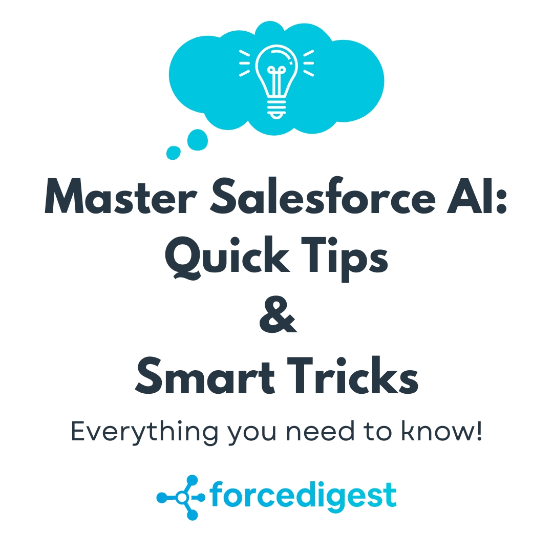 ForceDigest's tweet image. Speedy secrets to Salesforce AI success! 🚀🧠 #AITips #SalesforceGenius #Salesforce #Einstein #APEX #ForceDigest #SalesforceCourse #TechNews #SalesforceDeveloper #SalesforceCommunity #SalesforceAdmin