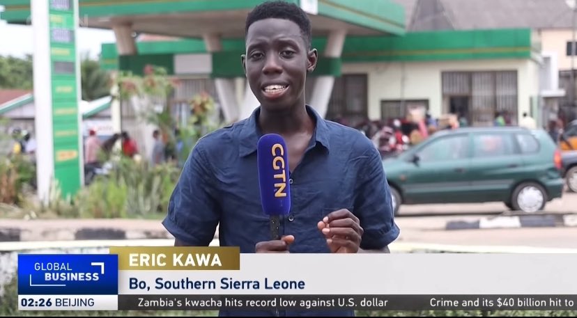 #CGTN Check out my latest report on fuel shortages in Sierra Leone. This report was filmed in Bo, Sierra Leone’s second city. youtu.be/fDn09erxx1s?fe… Video By: @SulaimanBarrie_ Assisted By: Daniel Buck