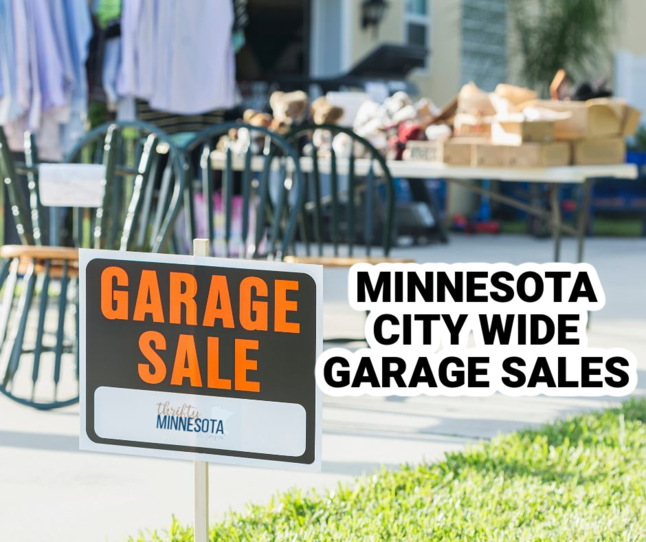 Spring is Garage Sale Season and this weekend we have 28 cities on the Minnesota City Wide Garage Sale List! thriftyminnesota.com/2024-minnesota…