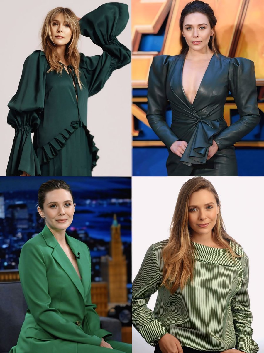 Elizabeth Olsen in Green outfits supremacy