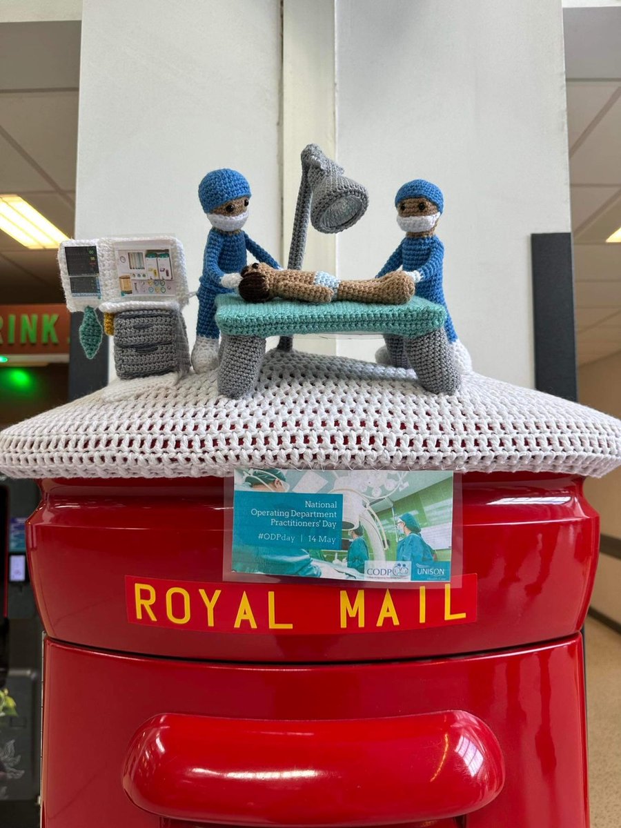 Huge thanks to Cherie Mattock an #ODP Apprentice at @hudodp Cherie's Mum, Lynn Clegg, has made this fantastic postbox topper to celebrate #ODPDay

The postbox topper can be seen at Pinderfields Hospital, Wakefield where Cherie is employed.

Thank you so much Cherie and Lynn 👏👏