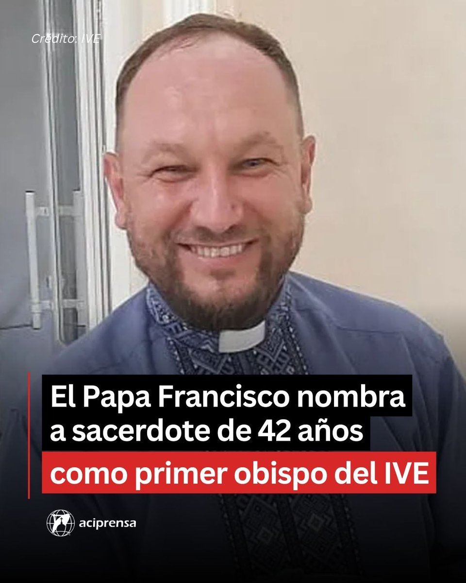 ¡Servirá en Ucrania! 🙏 La oficina de prensa del Vaticano informó este miércoles que el Papa Francisco nombró al P. Teodor Matsapula, de 42 años de edad, como el primer obispo proveniente del Instituto del Verbo Encarnado (IVE), para servir en la eparquía bizantina de Mukachevo…