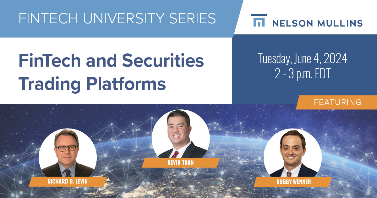 Join us for the next installment of the FinTech University series, “FinTech and Securities Trading Platforms.” This one-hour session will examine what securities trading platforms are, what they are not, and how the FinTech industry utilizes them. bit.ly/3UCoEIs