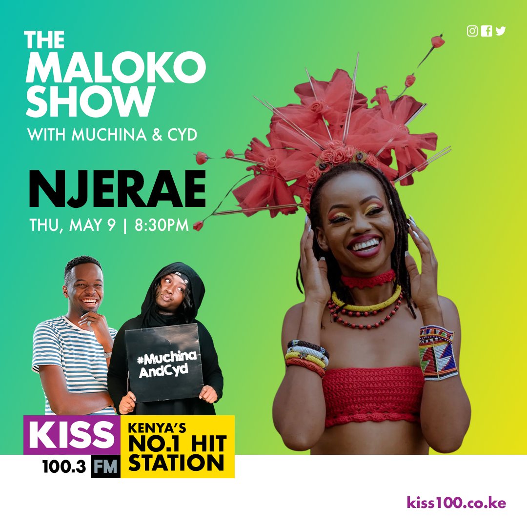 Ready.....ready we have @Njerae grace our studios and our ears today on #MalokoShow #MuchinaAndCyd