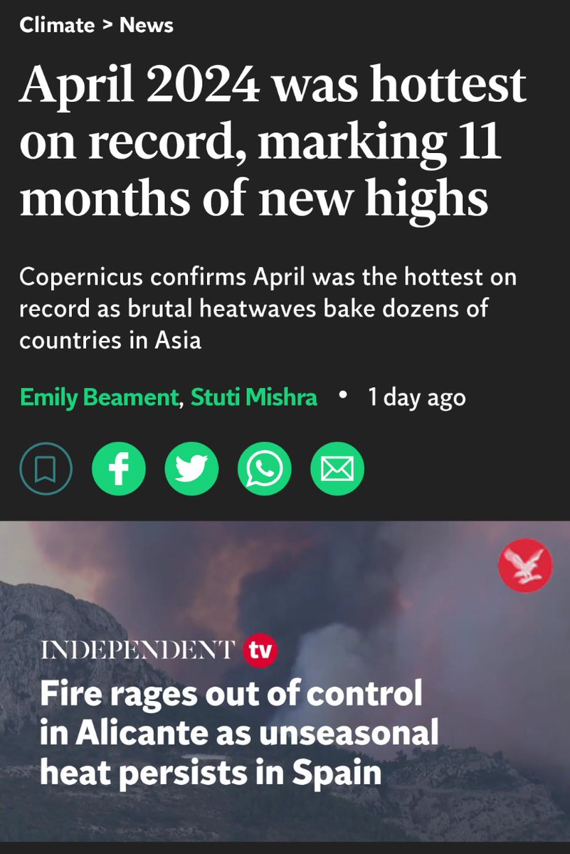 Our carbon emissions keep rising at record speed so naturally the world just keeps getting hotter and hotter