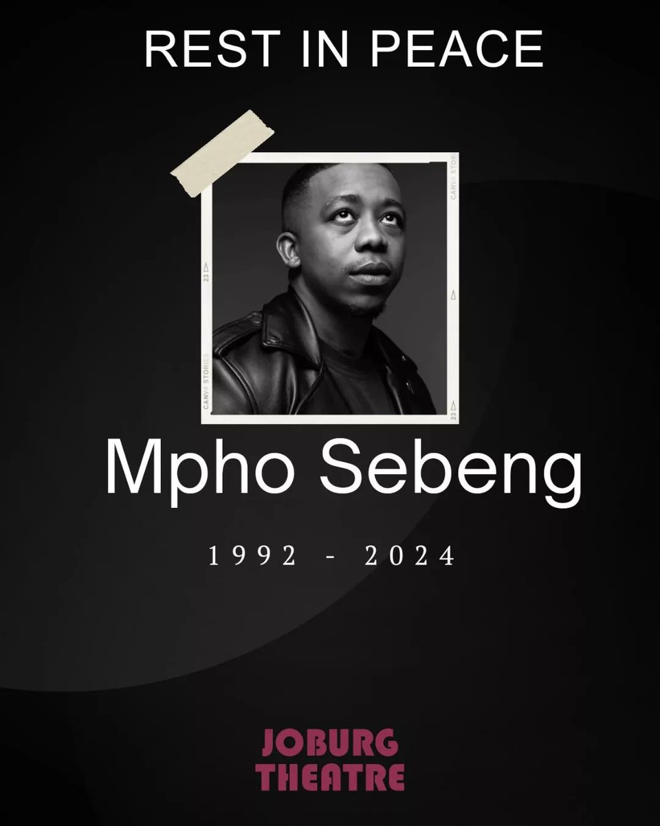 Mad love and appretion to Bra James Ngcobo, the @joburgtheatre team,  the close friends, colleagues and family that came together and made this possible. Saturday we take the you glad to his final resting place at Westpark. #RIPMphoSebeng #MphoSebengMemorialService