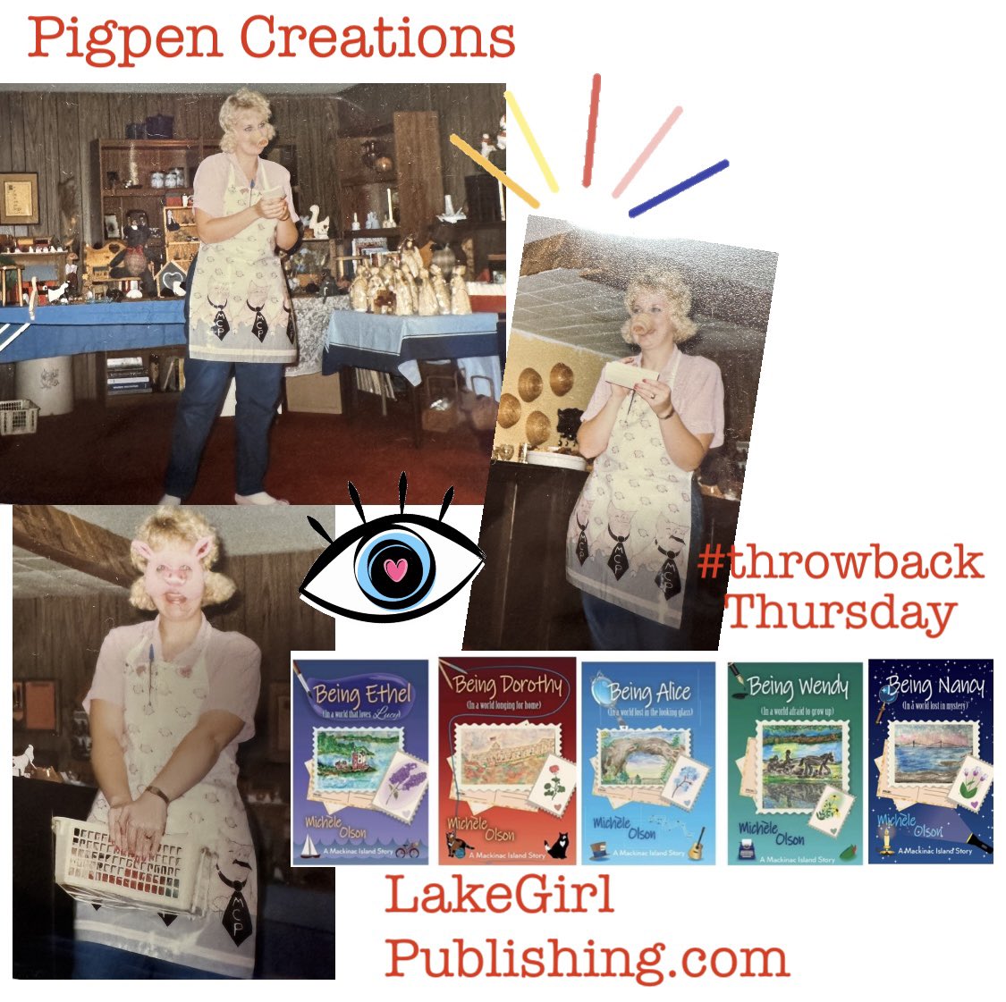 The story of PigPen Creations ! Why does a lady in 1980s do a Tupperware style party that starts with pig comedy? Find out in my latest blog post. It’s a big giggle! shoutout.wix.com/so/69OzUAUye?l… #ThrowbackThursday #beingethelauthor #micheleolson #pigpen #writerslift #WritingCommunity