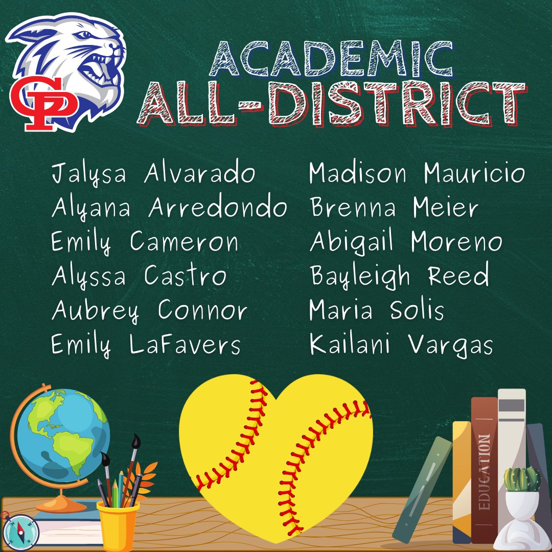 🥎 Help us congratulate our Wildcat Softball student-athletes who earned Academic All-District recognition this season 👏👏👏 📚 #goCatsgo ❤️🤍💙