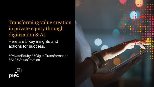 How your company can transform value creation in private equity through digitization & AI—here are 5 key insights and actions for success. #PrivateEquity #DigitalTransformation #AI #ValueCreation pwc.to/4bcv3B0