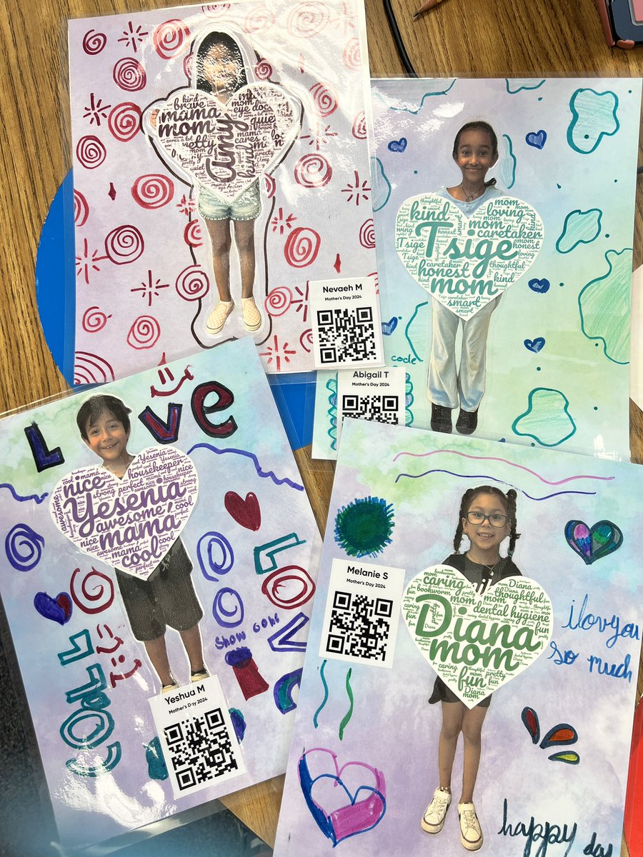 My favorite project of the year! We used our cutouts that displayed our @MicrosoftFlip QR codes all year to create a special #MothersDay gift. And, of course, finished it off with a Flip video to thank mom for all she does! #Finchfalcons #wearemckinney #everystudenteveryday