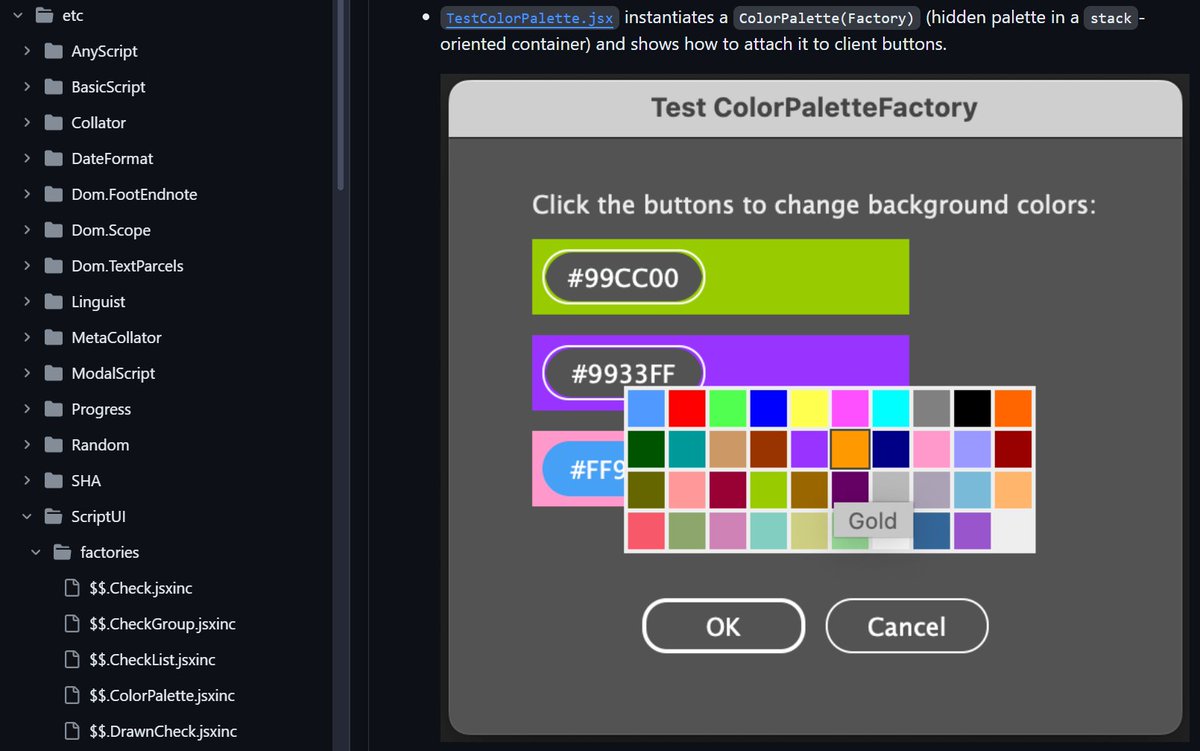 indiscripts's tweet image. (…) Works in #InDesign #ScriptUI CC/CS6/CS5/CS4 (maybe in other Adobe apps?) Tested in Windows &amp;amp; macOS ↓