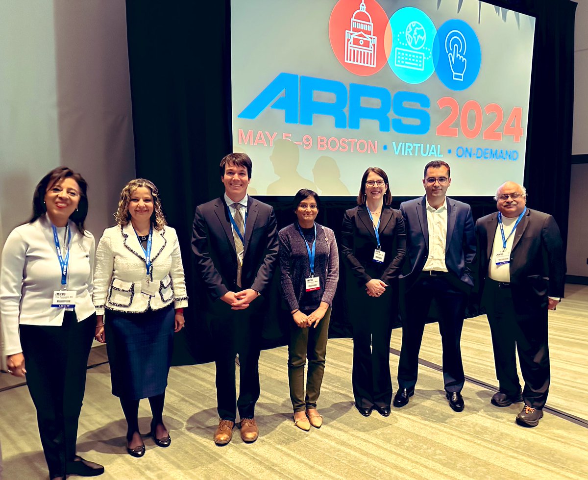 It was a pleasure co-moderating this #NeuroRad scientific session at #ARRS24 with this fantastic crew! Thank you to all of our speakers including keynotes @TYPoussaintMD & @nyahyavi! @ARRS_Radiology