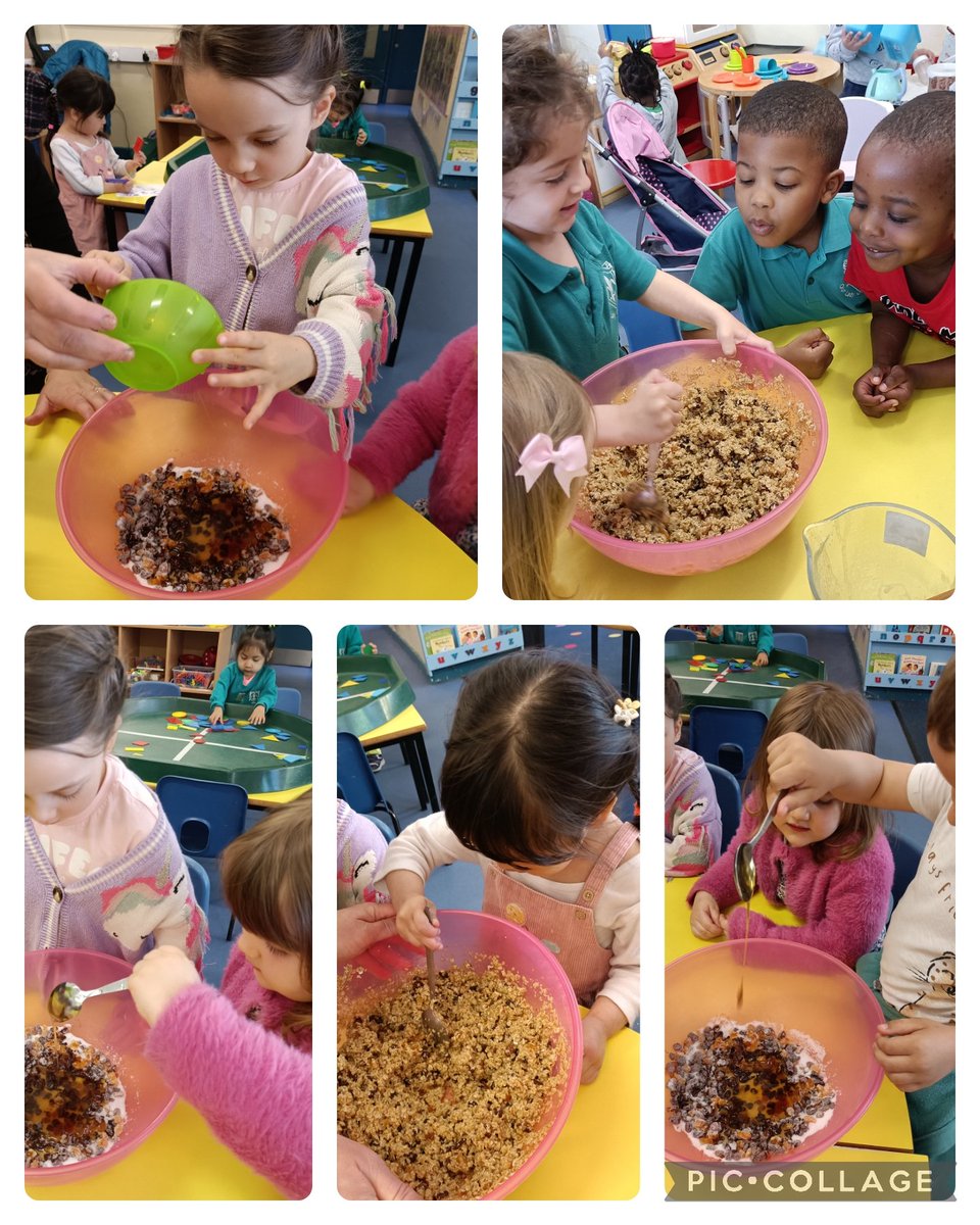Nursery have been very busy baking again. Today they made some yummy flapjacks 😋