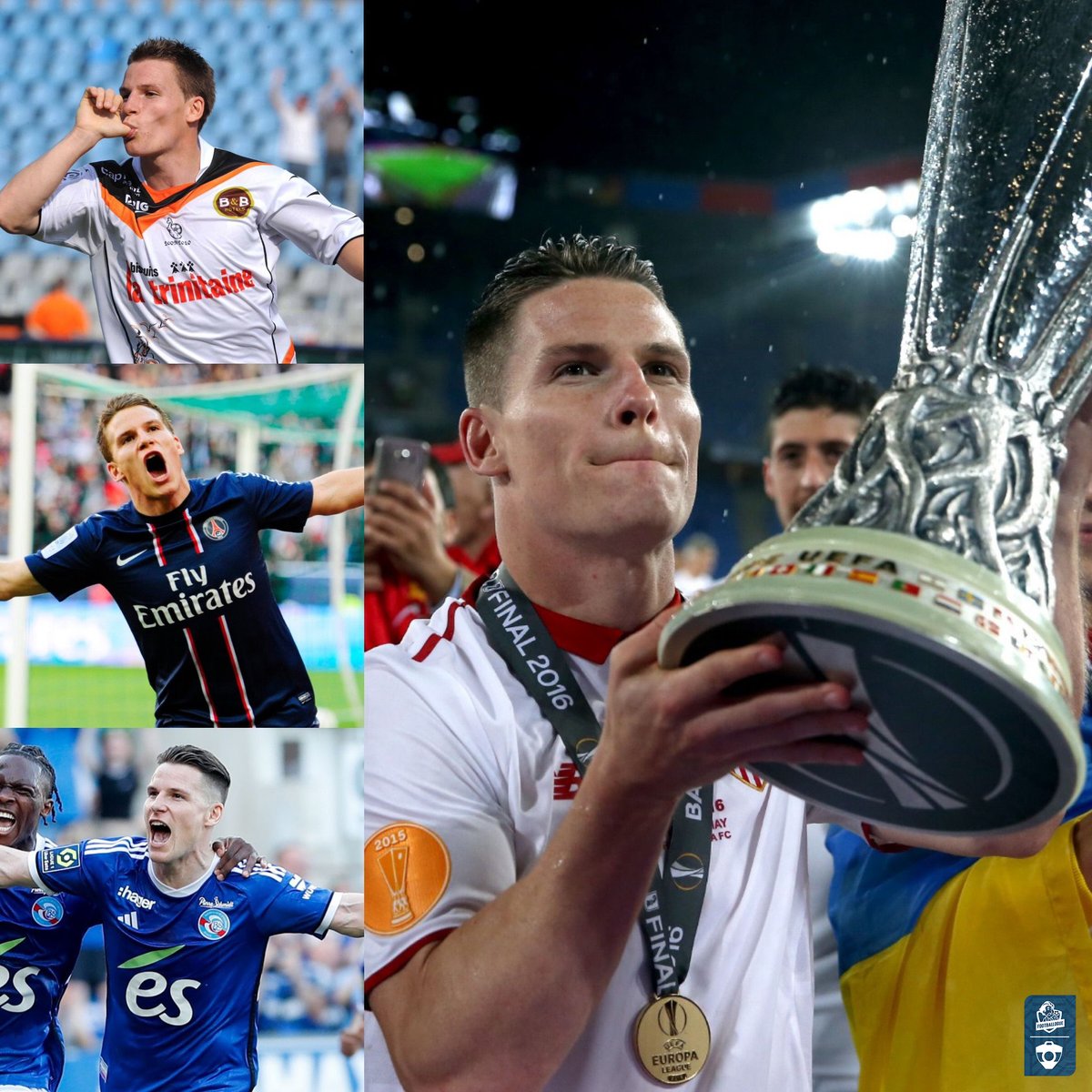 Footballogue's tweet photo. 𝐊𝐞𝐯𝐢𝐧 𝐆𝐚𝐦𝐞𝐢𝐫𝐨 fête aujourd'hui ses 𝟑𝟕 𝐚𝐧𝐬 ! L'occasion de rappeler à quel point l'international français a eu une superbe carrière ! 👏 🇫🇷

📊 De très belles stats avec 240 buts inscrits et 65 passes décisives distribuées en 718 matchs professionnels 

⚽ Meilleur buteur français de l'histoire de l'Europa League avec 26 réalisations 

📈 Une belle trajectoire avec des succès en France (Strasbourg, Lorient, PSG) et en Espagne (Séville FC, Atlético, Valence) 

🏆 Un magnifique palmarès avec un titre de champion de France, une Coupe d'Espagne et surtout 4 Europa League 

📕 Une très belle histoire avec un retour dans son club formateur pour finir sa carrière

𝘽𝙍𝘼𝙑𝙊 𝙀𝙏 𝙍𝙀𝙎𝙋𝙀𝘾𝙏 𝙈𝙊𝙉𝙎𝙄𝙀𝙐𝙍 𝙂𝘼𝙈𝙀𝙄𝙍𝙊 ! 🙌