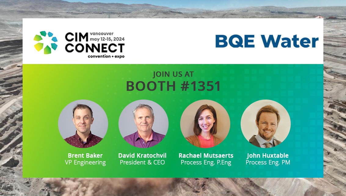 bqewater's tweet photo. Join us at #CIMConnect in our booth #1351 to discuss water treatment, management of selenium, sulphate, thiosalts, nitrogen, trace metals, gold project detox, and cyanide recycle.

Register now: https://t.co/g9LSNY9R0p
#CIMCONNECT #MiningInnovation #BQEWater #MiningWater @CIMorg https://t.co/JxTuLvgzOt