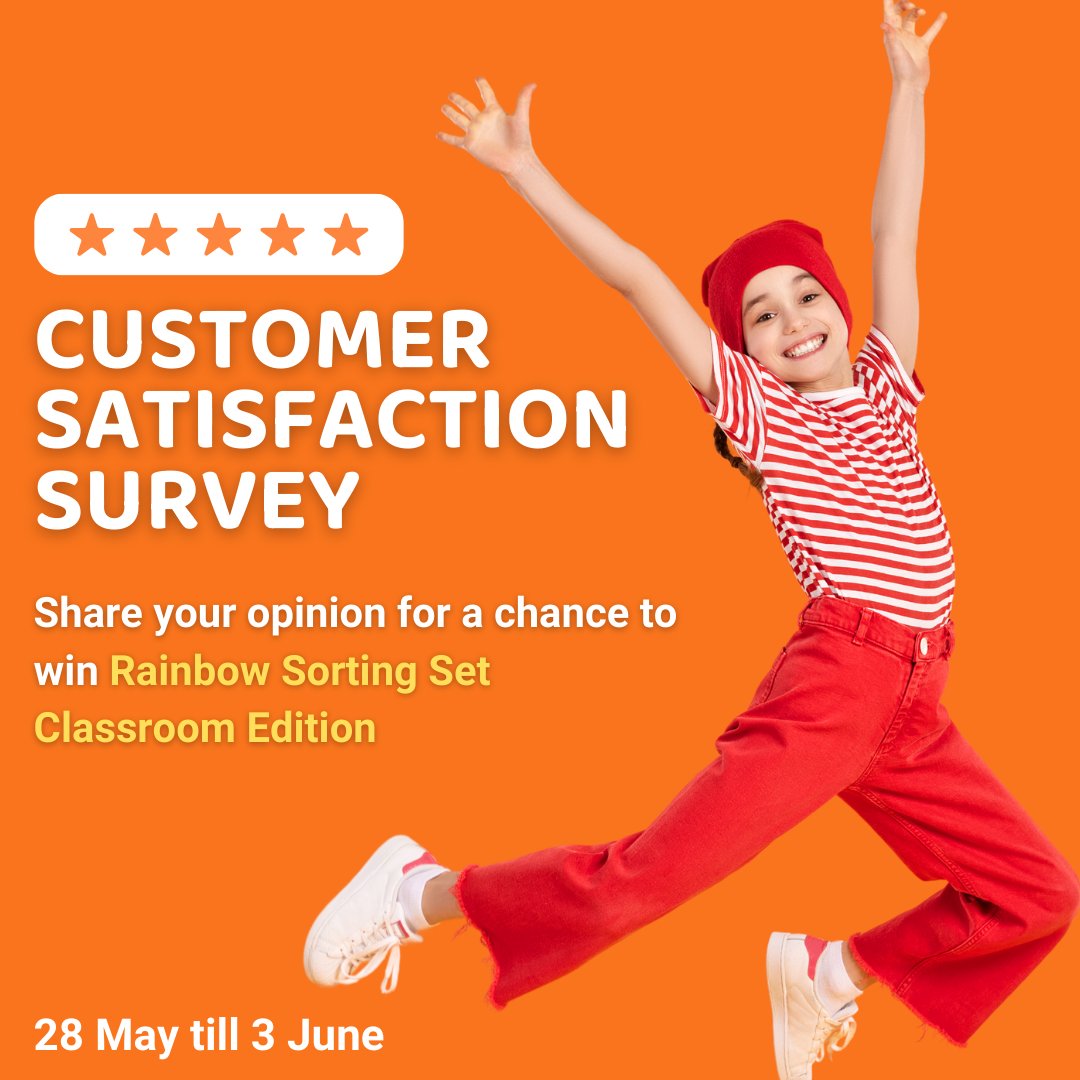 QltyClassrooms's tweet photo. Just 2 days left!
Share your experience with Quality Classrooms and win a Rainbow Sorting Set Classroom Edition!
Survey ends: 3-Jun-24
Start survey: https://t.co/AZeoik2FVH
Check out the Rainbow Sorting Set: https://t.co/VKQaixFEBo https://t.co/lKaqiovzBx
