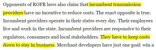 AriPeskoe's tweet photo. I thought it would be hard to pick the worst argument in this pro-utility pro-ROFR article that recycles tired talking points. But then I read this excerpt - https://t.co/qUOTQn4Svk