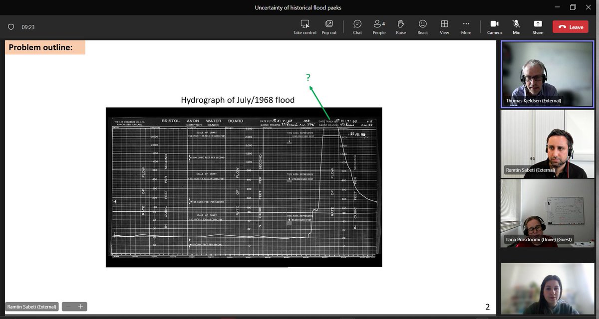 Today our <a href="/DocuFlood/">DocuFlood</a> team had the pleasure of meeting with statistician <a href="/ilapros/">Ilaria Prosdocimi</a> for a valuable second look at our progress on assessing #uncertainty in reconstructed #historical flow events. Grateful for the expertise and insights, thank you! Stay tuned for exciting updates📊💫
