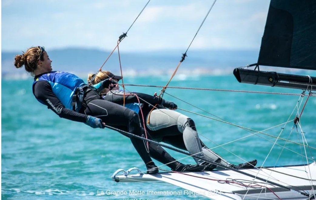 Het 49erfx team Maenhaut/Geurts klimt naar de 1e plek op het EK in La Grande Motte. Ze staan zo 2pt voor op de 2e in de stand!💪

#sportvlaanderen #icoats #magicmarine #zeilen #sailtoparis #EK #49erfx
📷YCGM / Didier Hillaire