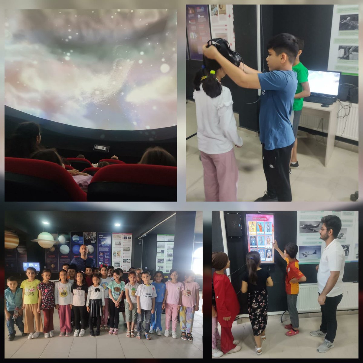 nusaybin_mem's tweet photo. 🔭🌍🌌 🚀🧑‍🚀📍#Nusaybin Bilim ve Teknoloji Merkezi (Gök Bilim Merkezi)'nde öğrencilerimiz hayalden➡️ gerçeğe ulaşmak için "Sanal Öğrenme Ortamı" ile buluşmaya ve bu sayede okulda öğrendiklerini pekiştirmeye devam ediyor. 

Gelişen teknolojinin eğitim-öğretim ortamlarına dahil edilmesiyle birlikte öğrencilerin öğrenme deneyimlerini zenginleştirmek için tasarlanmış olan ✅Planetaryum,  ✅10 Boyutlu Sinema, ✅Uzay Atölyesi, ✅Sanal Gerçeklik gibi atölyeler öğrencilerimize eğitsel kazanımlar bakımından gerçekçi deneyimler sunuyor.

@tcmeb 
@Yusuf__Tekin 
@tuncay_akkoyun 
@Murat69_Demir 
@Ercan_Kayabasi 
@umitcetin47100