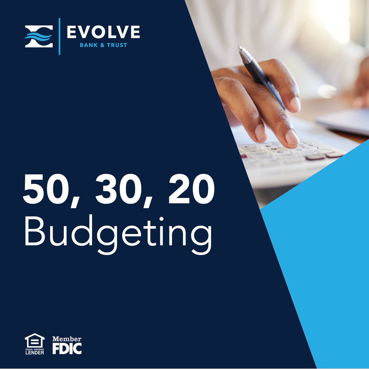 getevolved1925's tweet image. Budgeting is the key to properly managing funds and growing savings. One simple approach is 50, 30, 20 Budgeting. Learn how it works: bit.ly/3OEqBkL

#BeyondBanking #GetEvolved #Budgeting #Saving