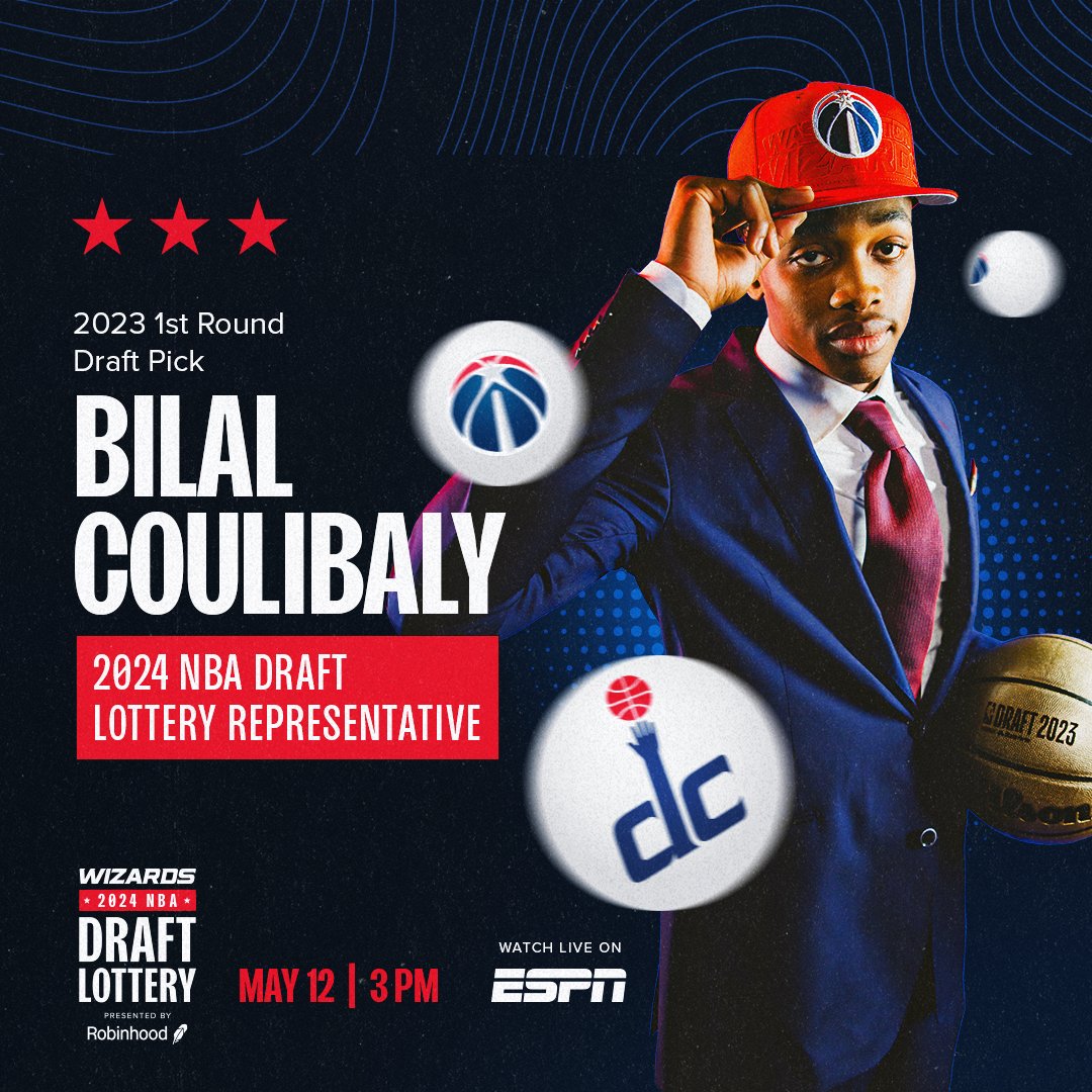 .@Bilaal_6 will be our #NBADraftLottery on-stage rep on Sunday in Chicago. 🤝 pres. by @RobinhoodApp