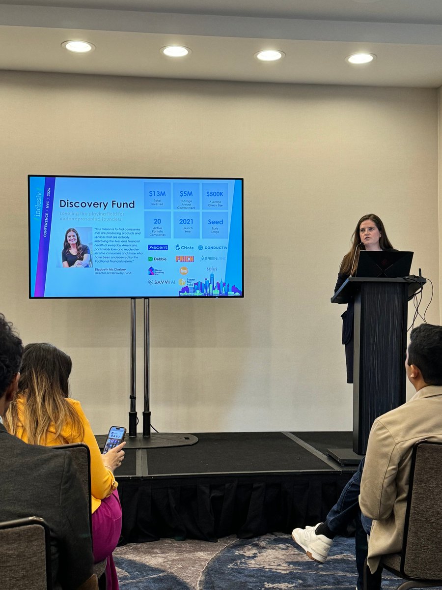 Elizabeth McCluskey, director of the TruStage Ventures Discovery Fund discussed how to advance financial inclusion through fintech at #Inclusiv50! They explored the challenges and opportunities of new AI & fintech solutions for #CreditUnions.