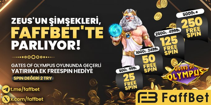 ⚡️ ZEUS'UN ŞİMŞEKLERİ, FAFFBET'TE PARLIYOR! ⚡️

🔥 Gates of Olympus Oyununda Geçerli Yatırıma Ek Freespin Hediye ( Spin Değeri 2 TRY ) 🔥

🏆 Spin Çevir bit.ly/3GD9NXY🏆