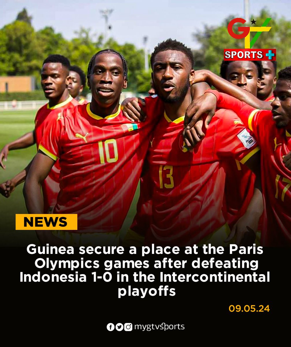 Guinea football return to the Olympics for the first time since Mexico 1968.

21-year-old Ilaix Moriba's goal secured their Paris Olympic ticket.

#GTVSports