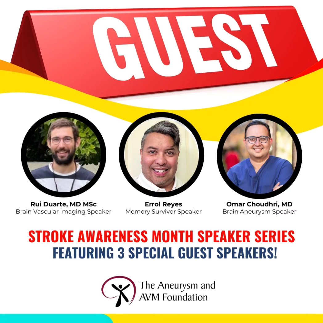 It's TODAY! Join US AT 6 PM BST, EST, & PST for our #supportgroup sessions! We're in for a treat! Meet our trio of esteemed speakers: @brainpaparazzo, Errol Reyes, & @Doctor_OC_. Register at linktr.ee/TAAF15. Can't wait 2 see u there! #StrokeAwarenessMonth