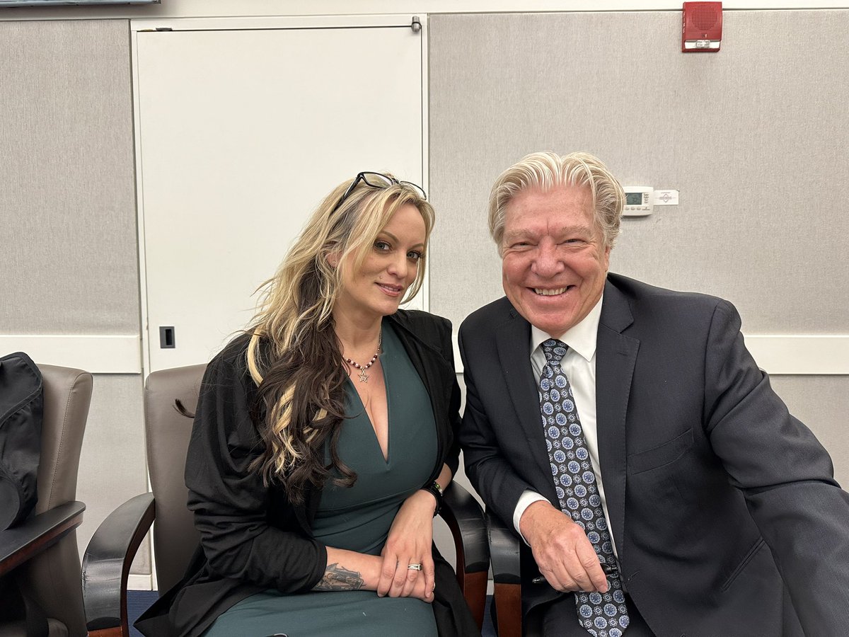 Stormy Daniels was on the stand in NY v Trump criminal trial for a day and a half, ending at 12:30p today. Couldn’t be prouder of my client.