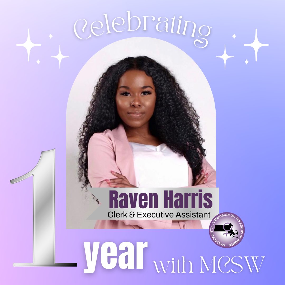 We're grateful to celebrate the one-year anniversary of Raven Harris on #TeamMCSW! Raven is essential to making sure our events run smoothly, our i's are dotted and our t's are crossed. Thank you Raven for all that you do!