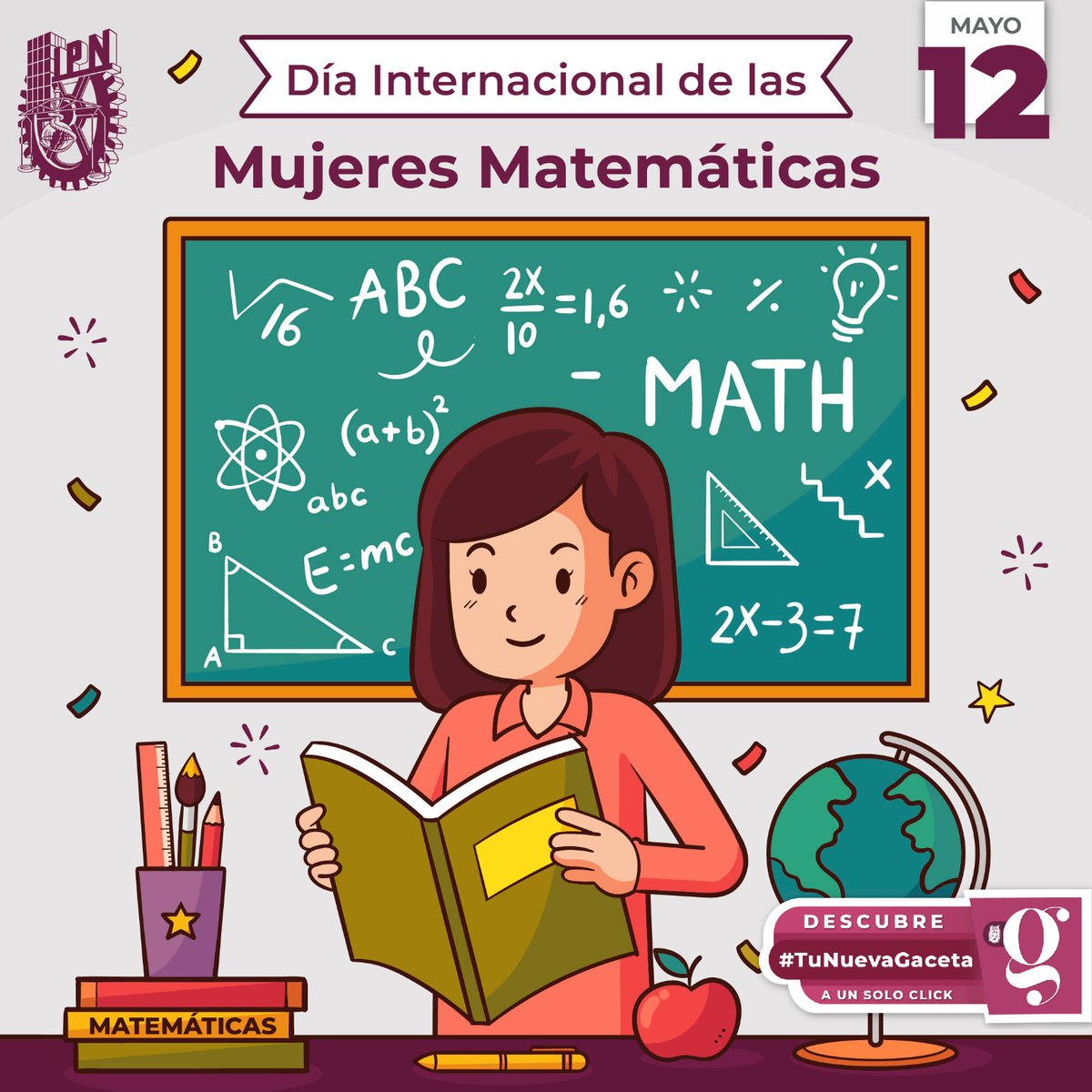 Nos enorgullece celebrar el Día Internacional de las Mujeres Matemáticas y reiteramos nuestro compromiso con el empoderamiento femenino en áreas #STEM (Ciencia, Tecnología, Ingeniería y Matemáticas), donde su invaluable aporte es fundamental. ¡Queremos más mujeres matemáticas!