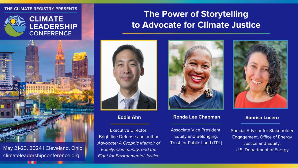 Hear from these exceptional climate leaders on the power of storytelling to advocate for #climatejustice.  

Don't miss out on this thought-provoking conversation! Register today: ow.ly/Eoen50RzEzw