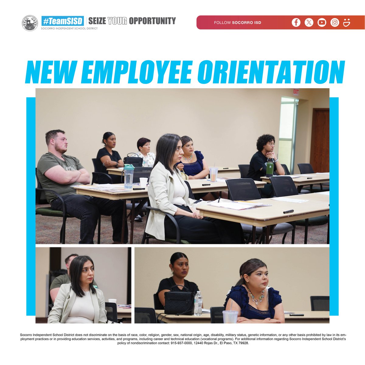 #TeamSISD The Department of Human Resources is happy to announce and welcome new teachers and paraprofessionals as they begin their journey with @SocorroISD!🤓🥳👏🍎🧑‍🏫😄 #SeizeYourOpportunity