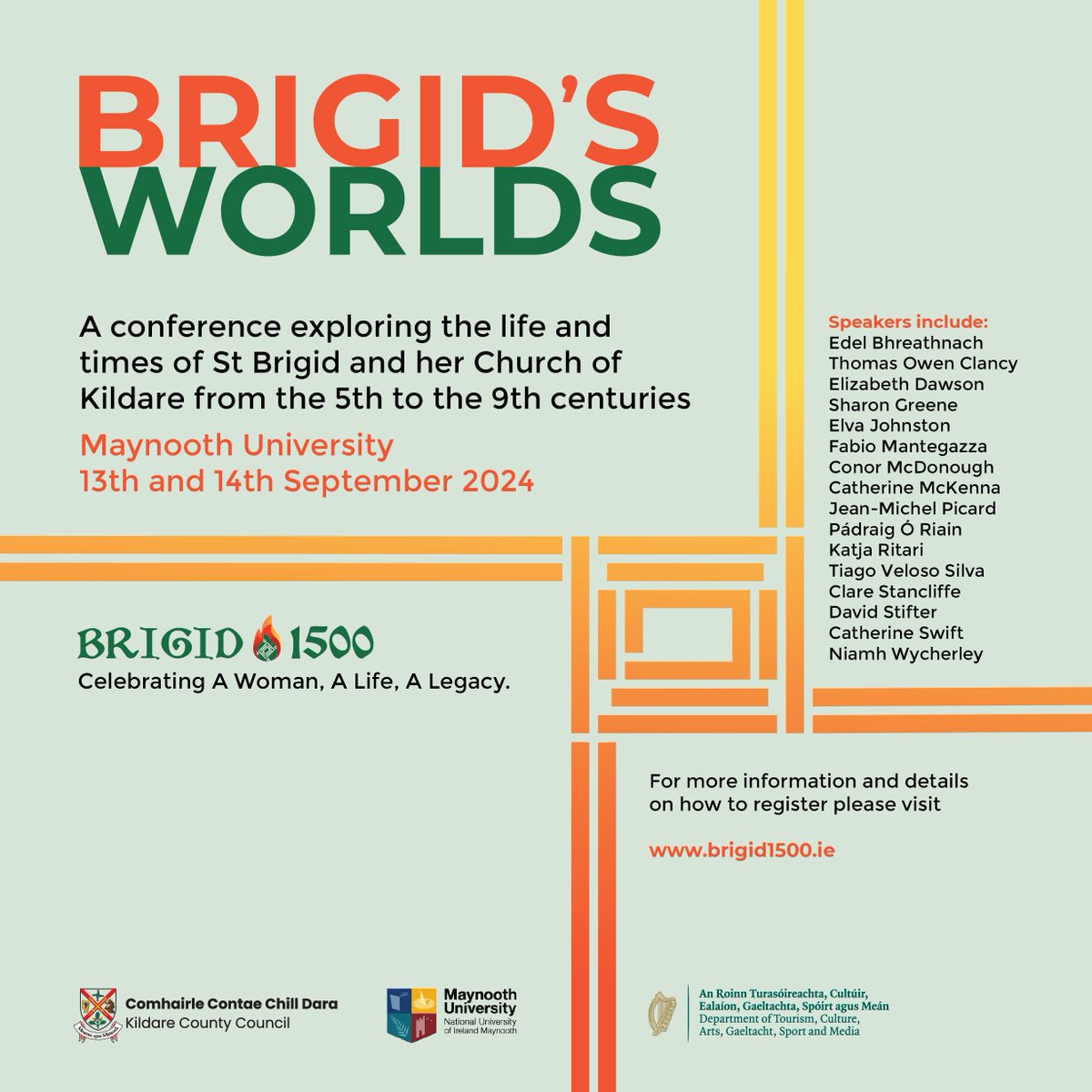 Save the date! The stunning weather in Maynooth today has me looking ahead to welcoming you all to campus Sept 13th & 14th for the Brigid's Worlds conference — a collab of @MaynoothUni @EarlyIrishMU & @KildareCoCo @brigid1500. More details to follow. email niamh.wycherley@mu.ie